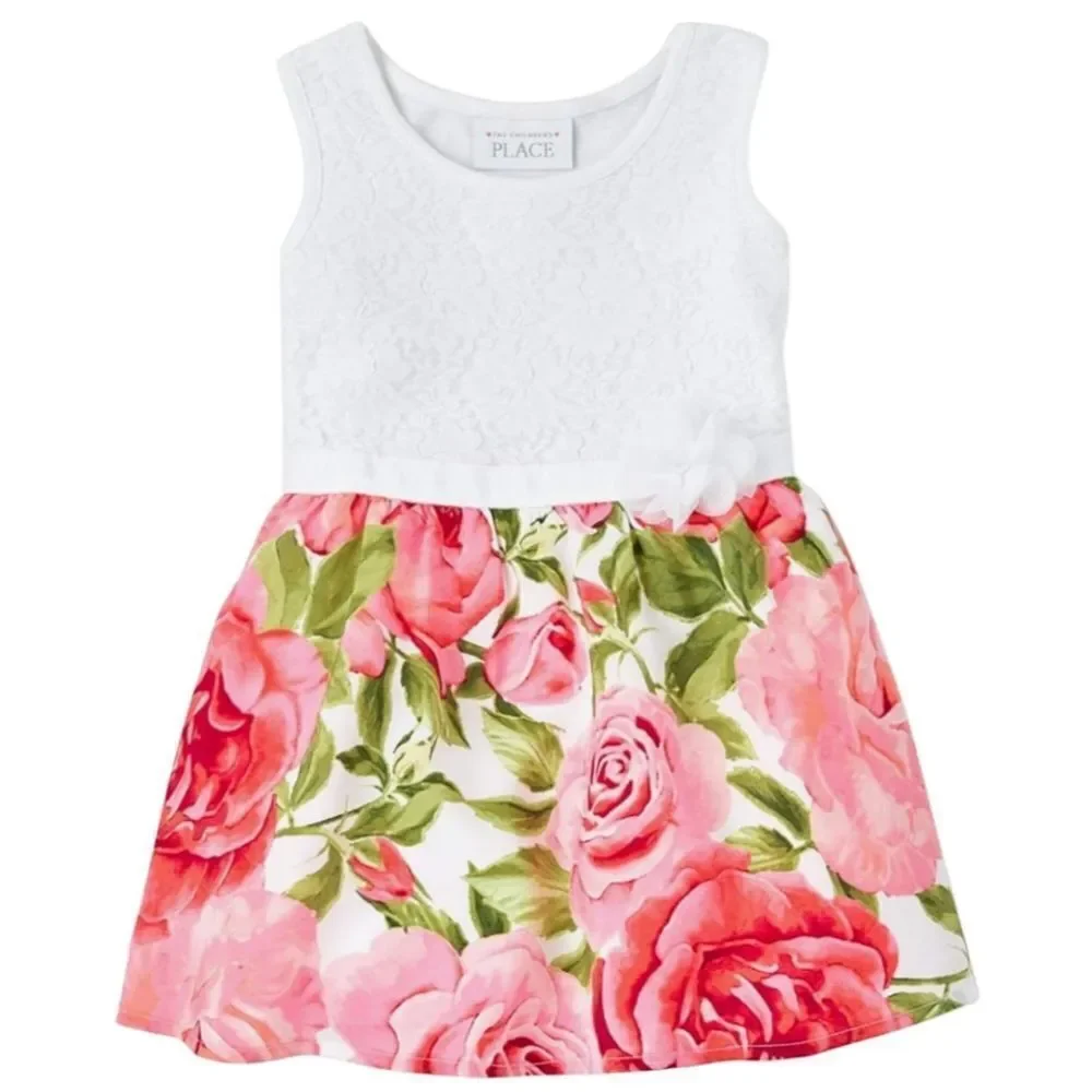 The Children's Place Whisper Pink Floral Dress